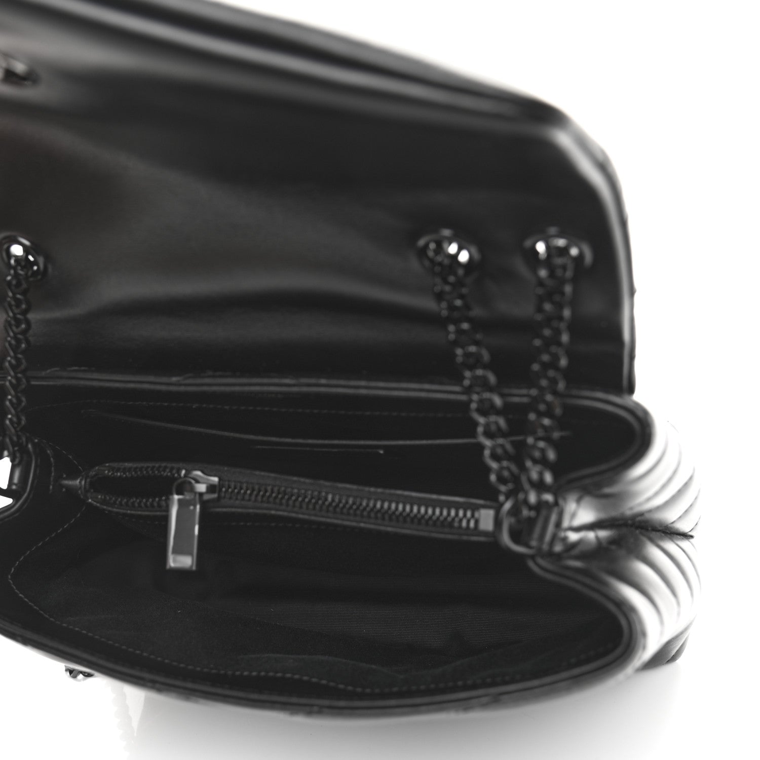 Saint Laurent Calfskin Y Quilted Monogram Small Loulou Chain Satchel Black 5 of 11