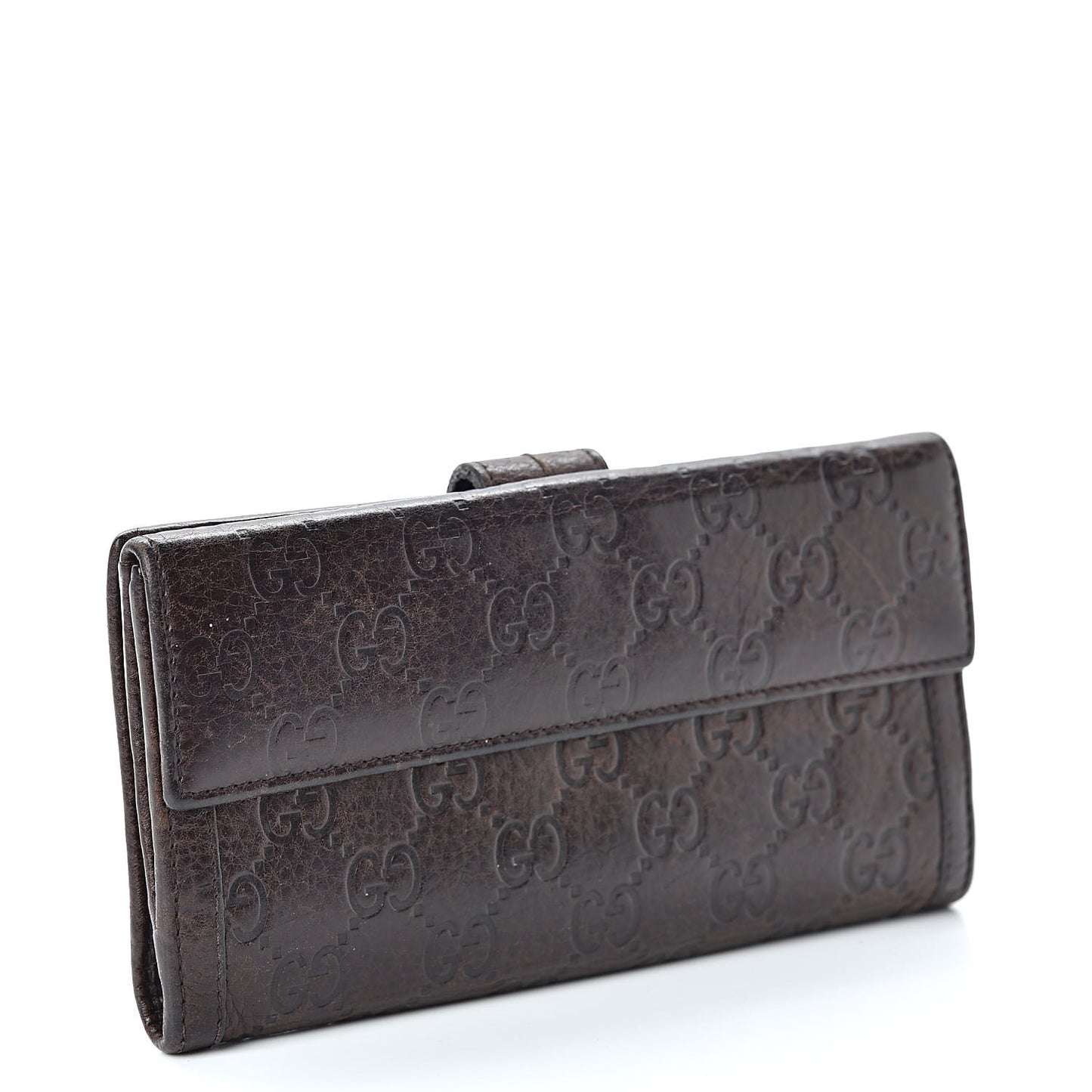 Guccissima Signoria Continental Wallet Dark Brown