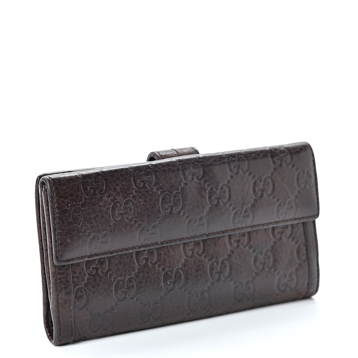 Gucci Guccissima Signoria Continental Wallet Dark Brown 3 of 15