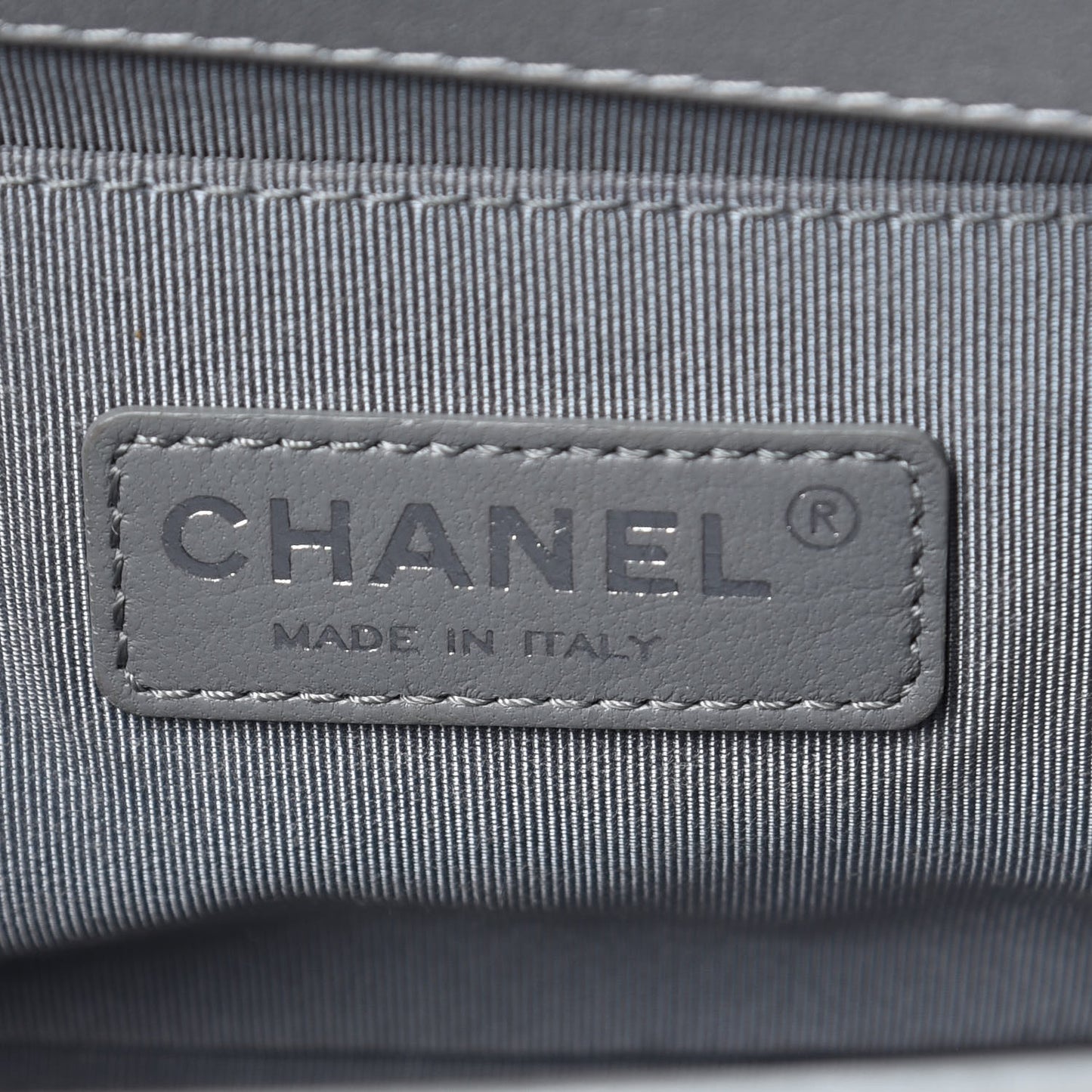 Metallic Calfskin Quilted Medium Boy Flap Silver