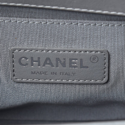 Chanel Metallic Calfskin Quilted Medium Boy Flap Silver 6 of 14