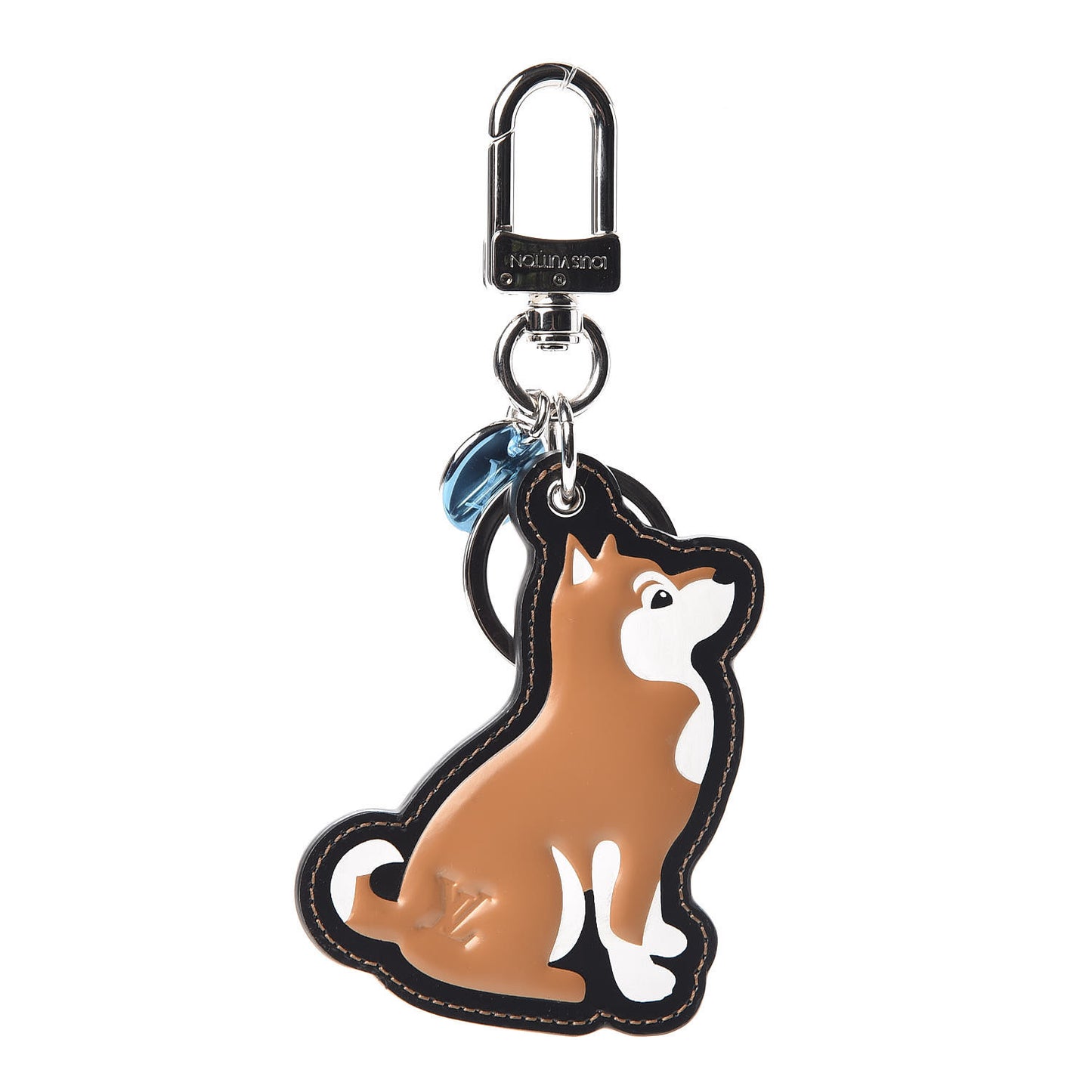 Calfskin Dog Bag Charm Key Holder