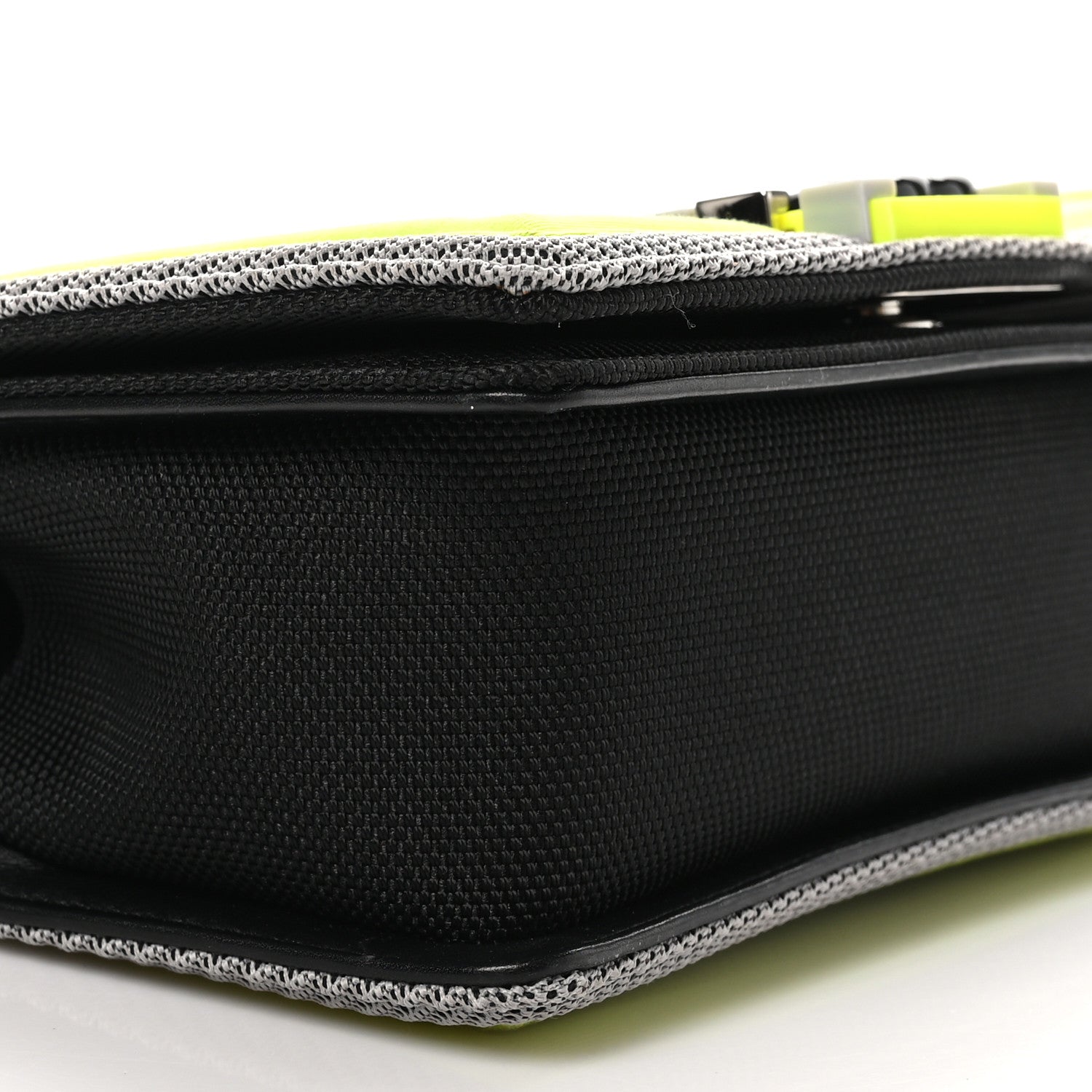 Chanel Canvas Quilted Small Fluo Boy Flap Black Grey Yellow 9 of 12