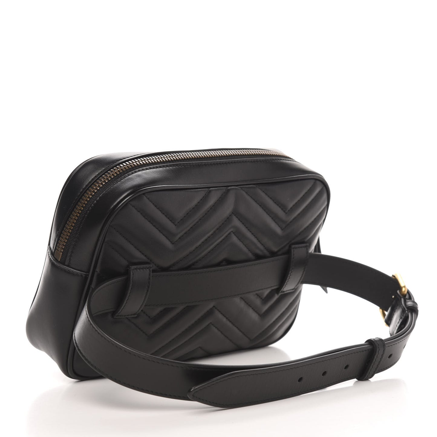 Calfskin Matelasse Mens GG Marmont Belt Bag 80 32 Black