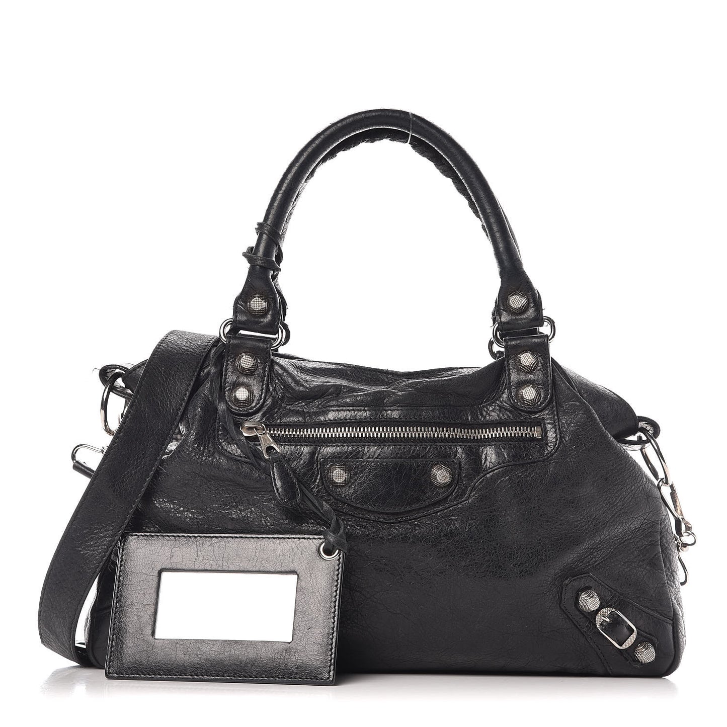 Agneau Giant 12 Silver Hardware Town Black