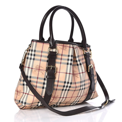 Burberry Haymarket Check Large Northfield Tote Chocolate 3 of 11