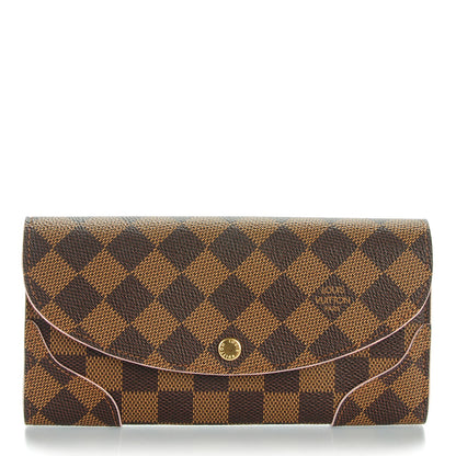Louis Vuitton Damier Ebene Caissa Wallet Rose Ballerine 1 of 8
