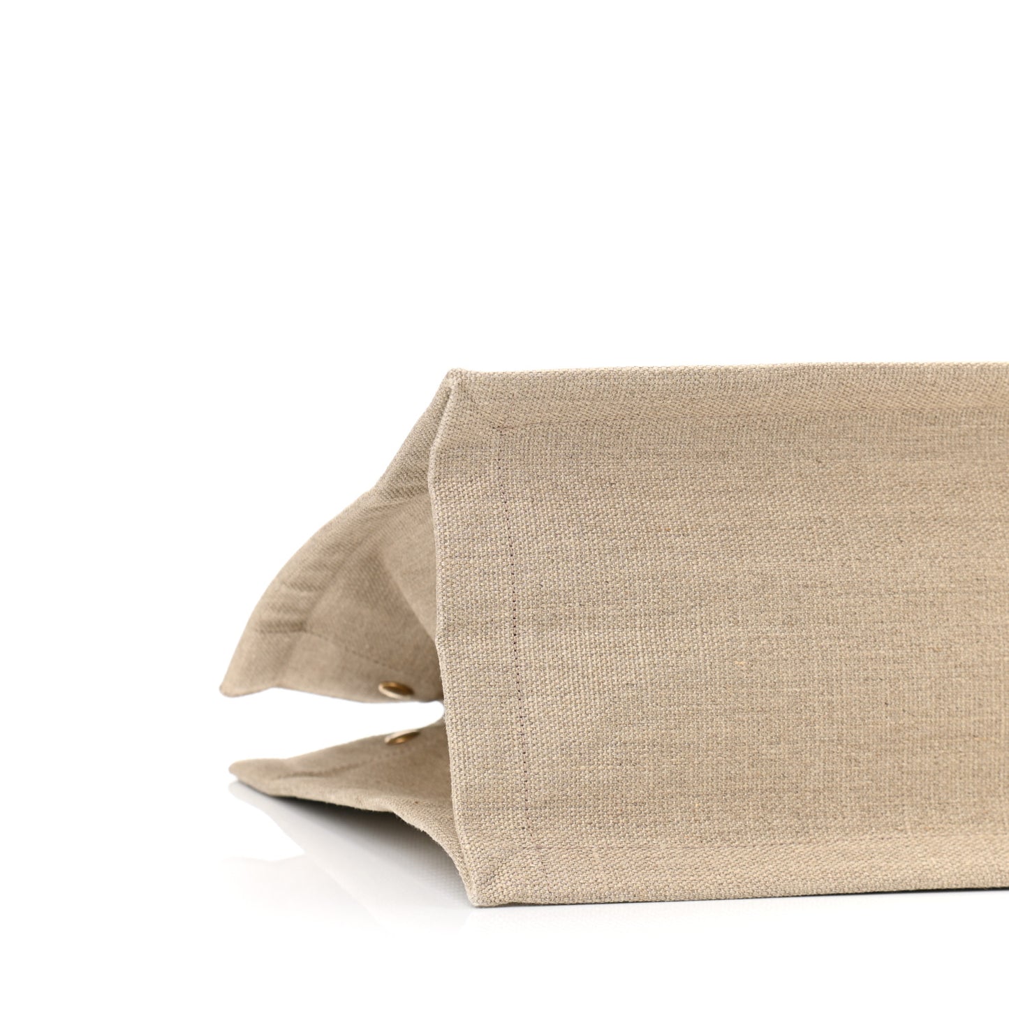 Linen Calfskin Small Rive Gauche Tote Beige Sea Salt