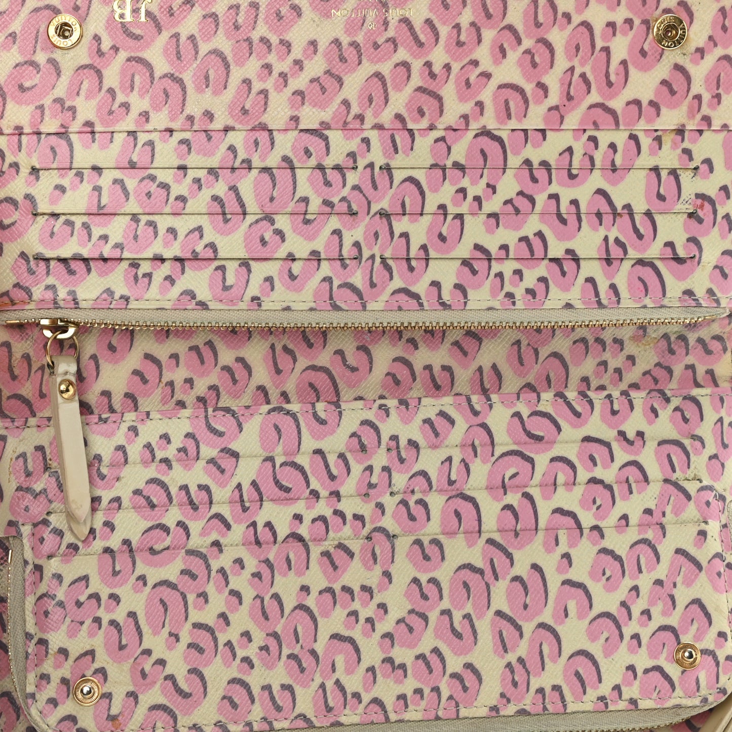 Monogram Leopard Insolite Wallet Blanc Corail
