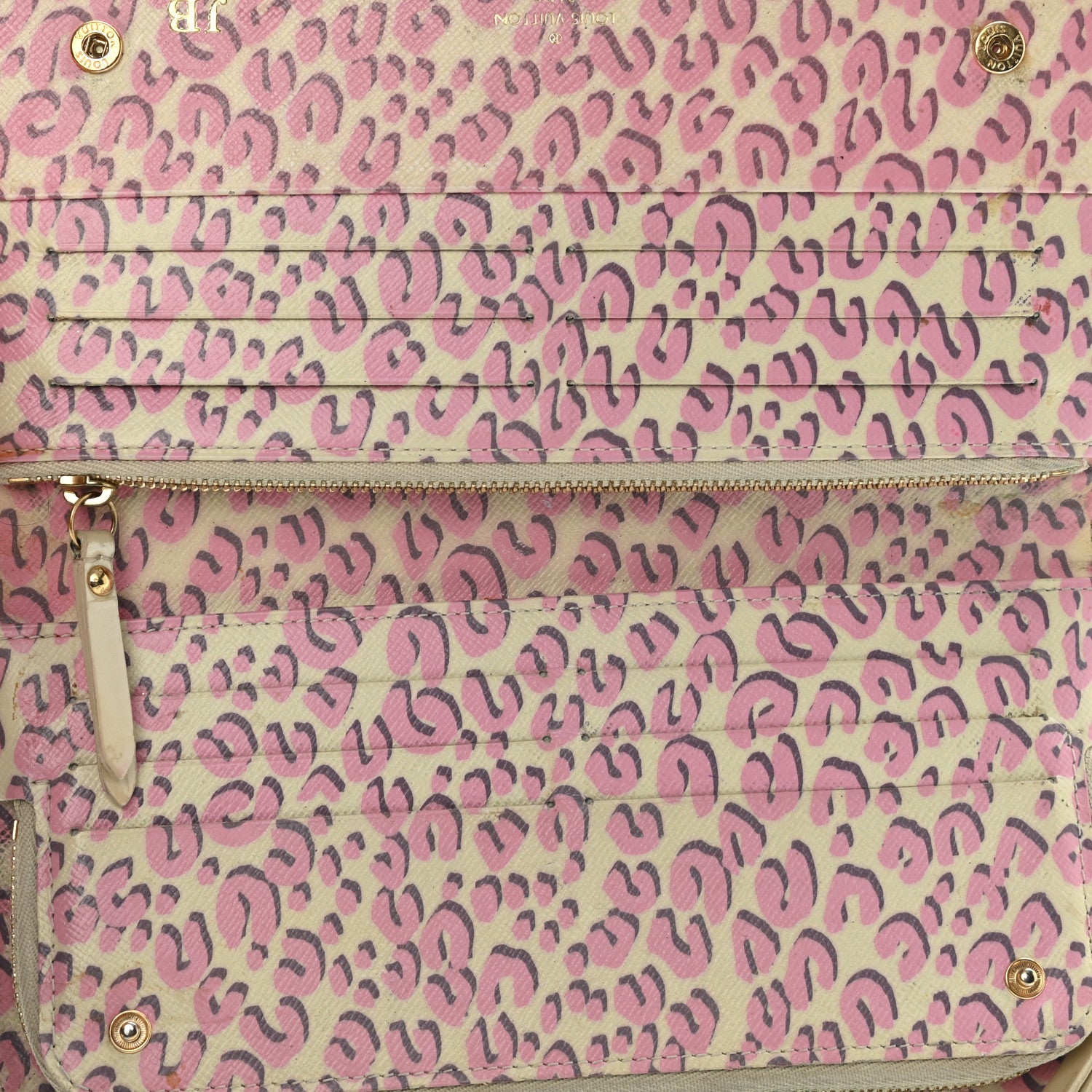Louis Vuitton Monogram Leopard Insolite Wallet Blanc Corail 4 of 10