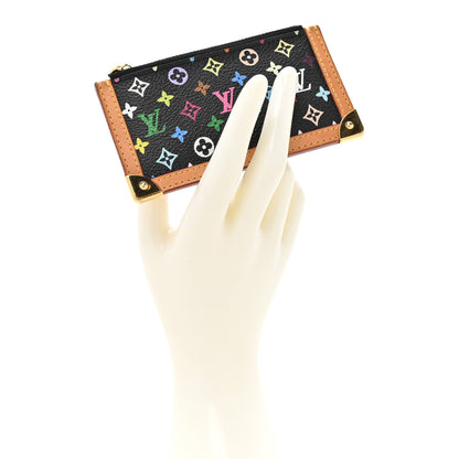 Louis Vuitton Monogram Multicolor Key Pouch Black 2 of 10