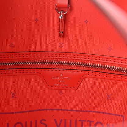 Louis Vuitton Monogram Escale Neverfull MM Rouge 6 of 10