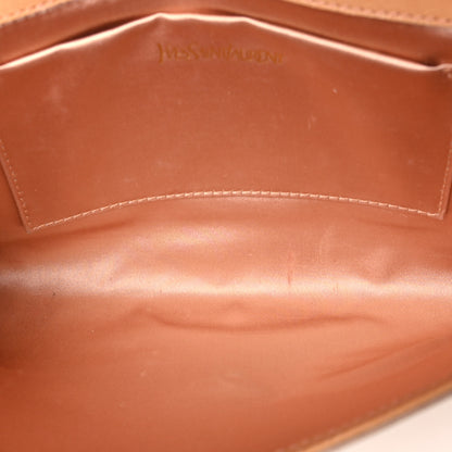 Saint Laurent Textured Calfskin Monogram Large Belle De Jour Clutch Beige 5 of 8
