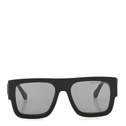 Louis Vuitton Acetate LV Clash Large Square Sunglasses Z2707W Deep Black 2 of 9
