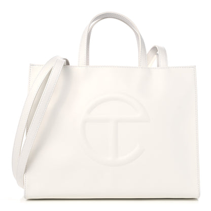 Telfar Vegan Leather Medium Shopping Bag White 1 of 10