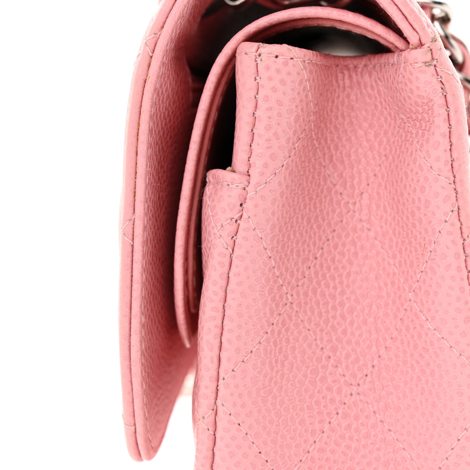 Chanel Caviar Quilted Medium Double Flap Pink 14 of 15