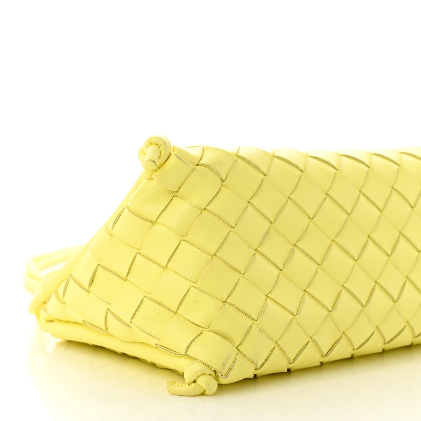 Nappa Intrecciato Pouch On Strap Lantern Gold