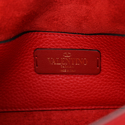 Valentino Garavani Pebbled Calfskin Mini Rockstud Crossbody Bag Rouge Pur 6 of 9