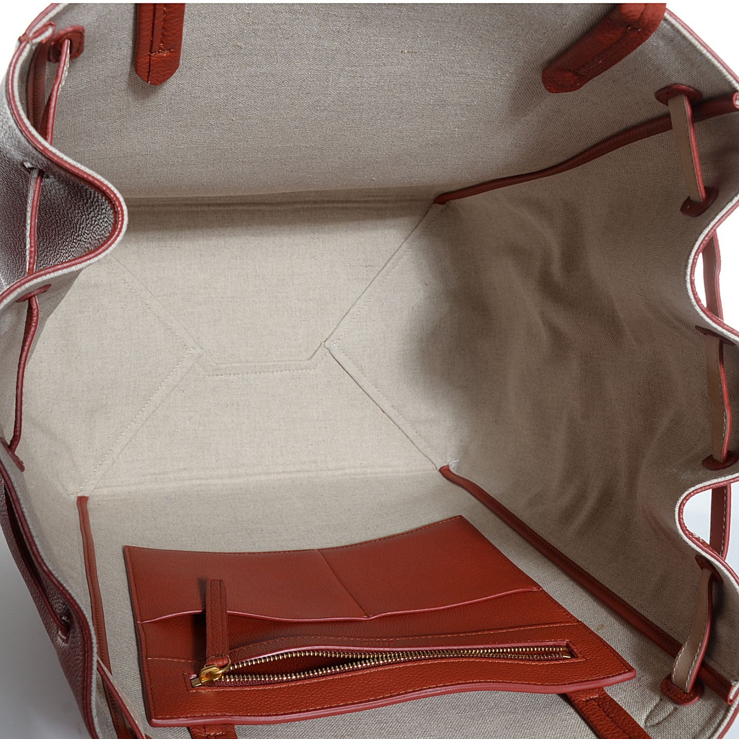 Celine Soft Grained Calfskin Medium Cabas Phantom Brick 4 of 8