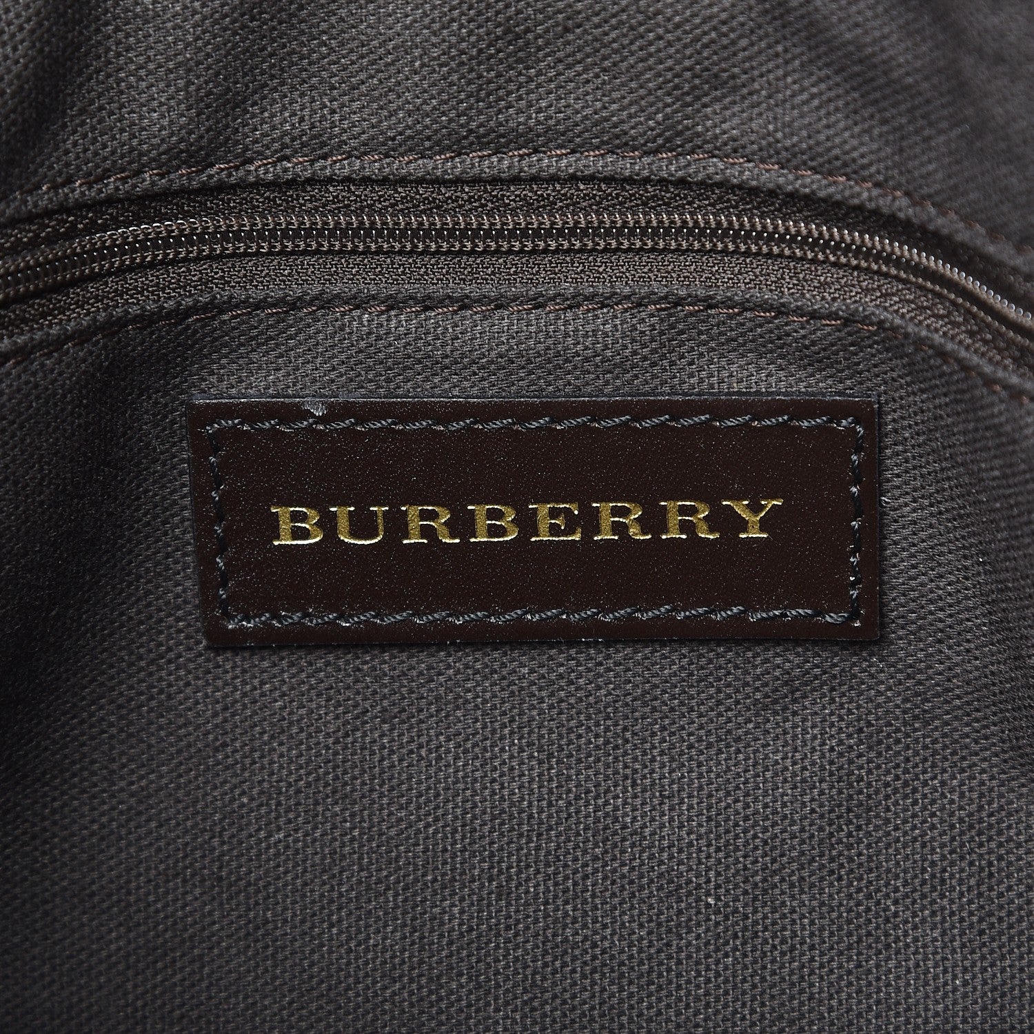 Burberry Haymarket Check Medium Golderton Tote Chocolate 8 of 10