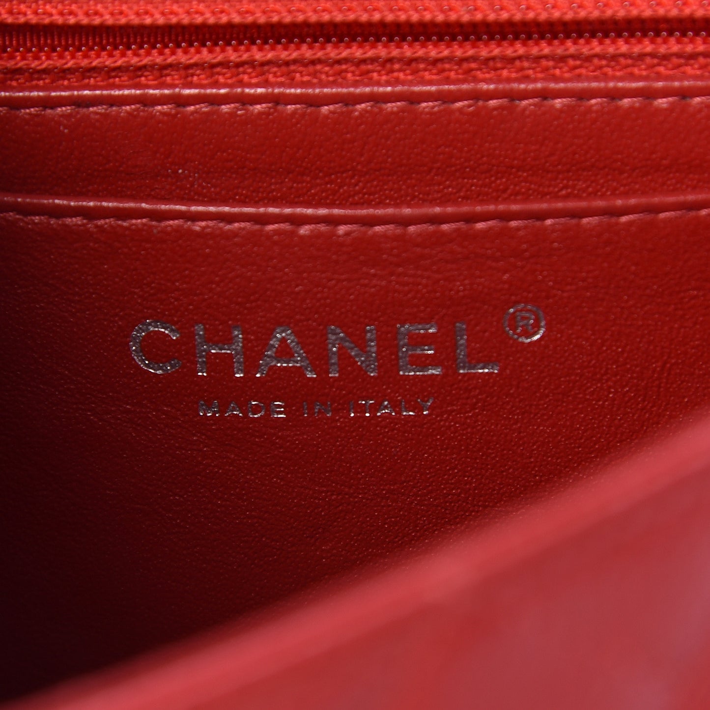 Caviar Quilted Mini Rectangular Flap Red