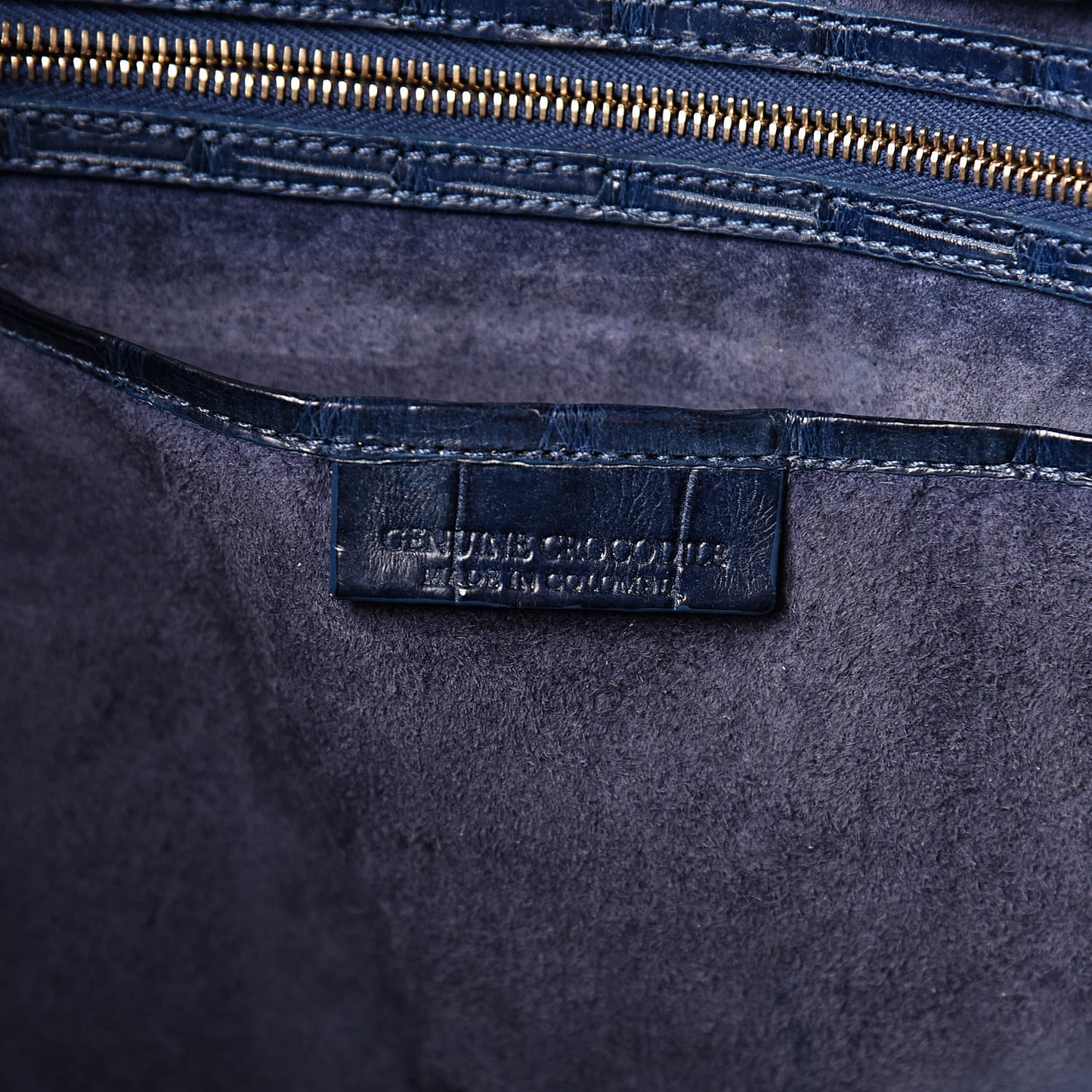 Crocodile Hobo Blue
