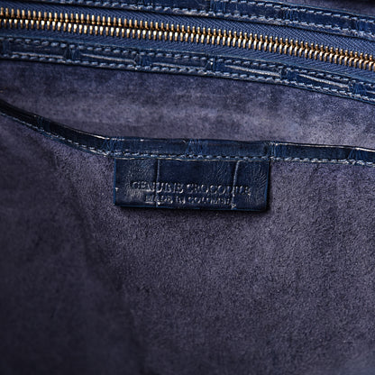Nancy Gonzalez Crocodile Hobo Blue 7 of 12