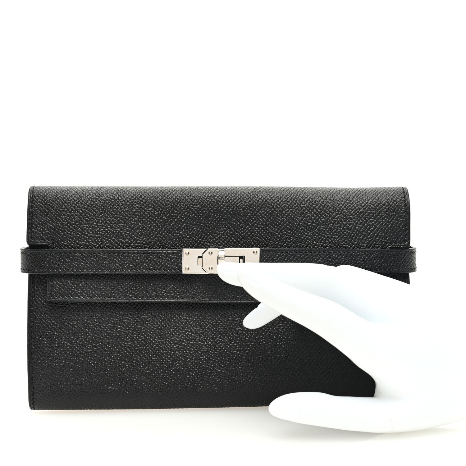 Hermes Epsom Kelly Longue Wallet Black 2 of 7