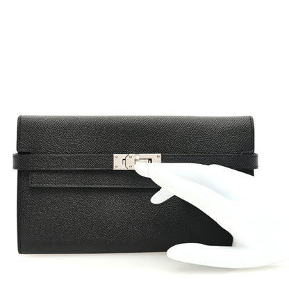Hermes Epsom Kelly Longue Wallet Black 2 of 7