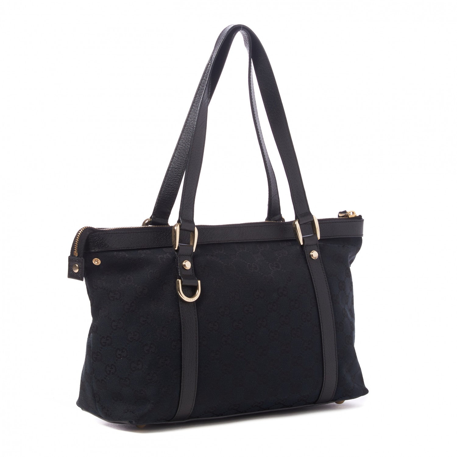 Gucci Monogram Medium Abbey Tote Black 2 of 9