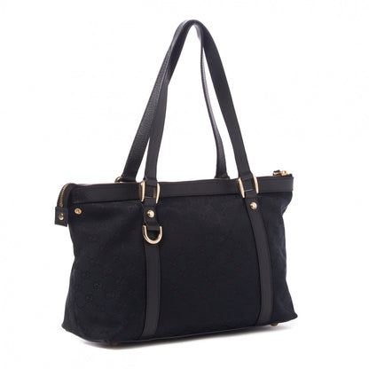 Gucci Monogram Medium Abbey Tote Black 2 of 9