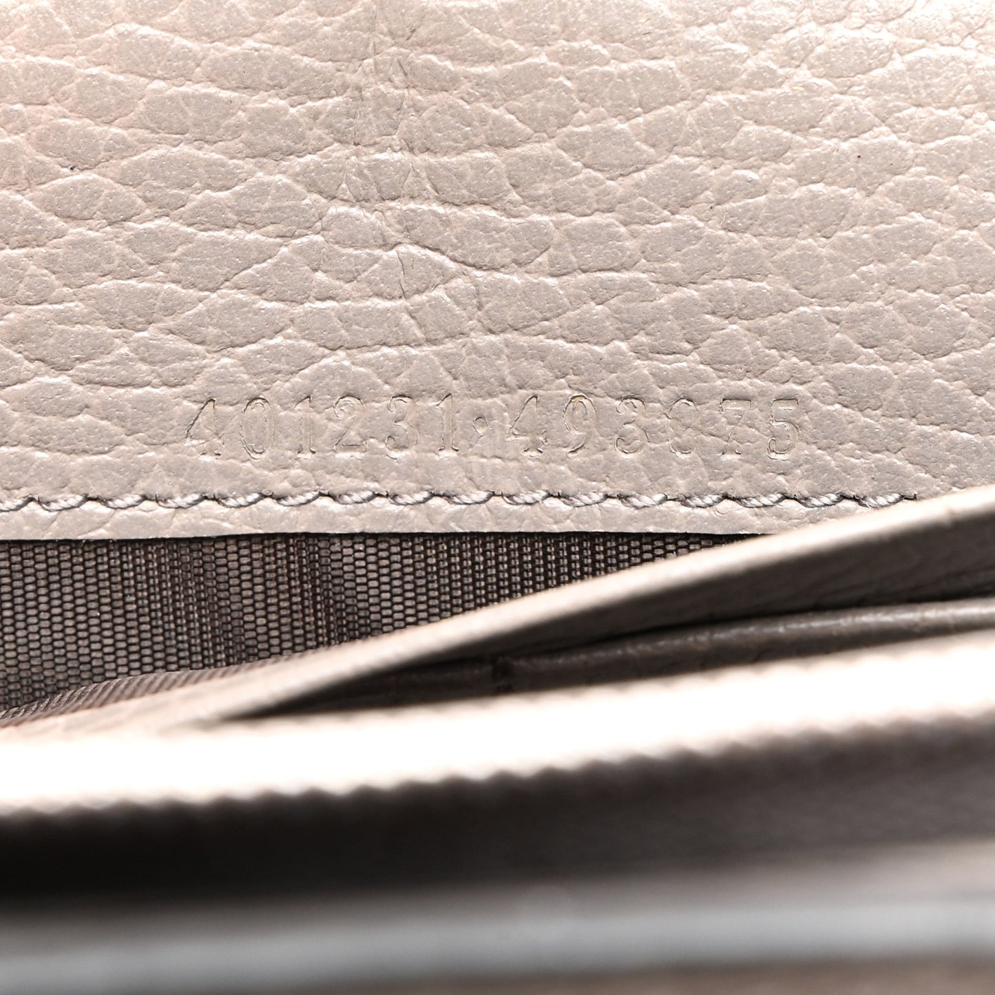 Dollar Calfskin Crystal Mini Dionysus Chain Wallet Dusty Grey Black Diamond