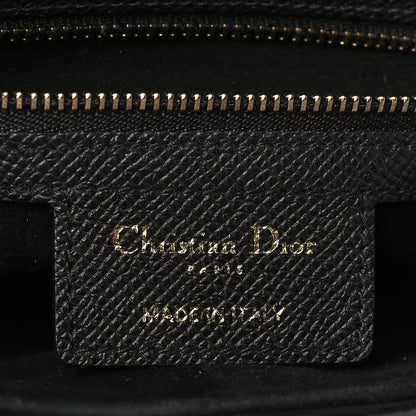 Christian Dior Grained Calfskin Saddle Bag Black 6 of 8
