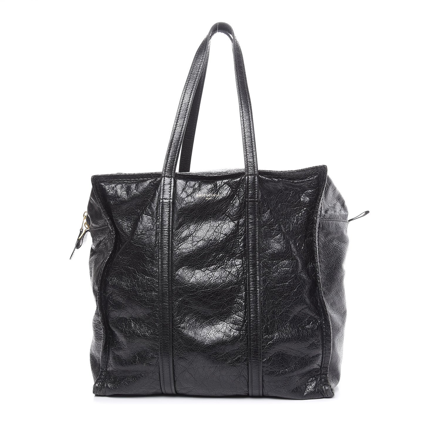 Agneau Medium Bazar Shopper Tote Black