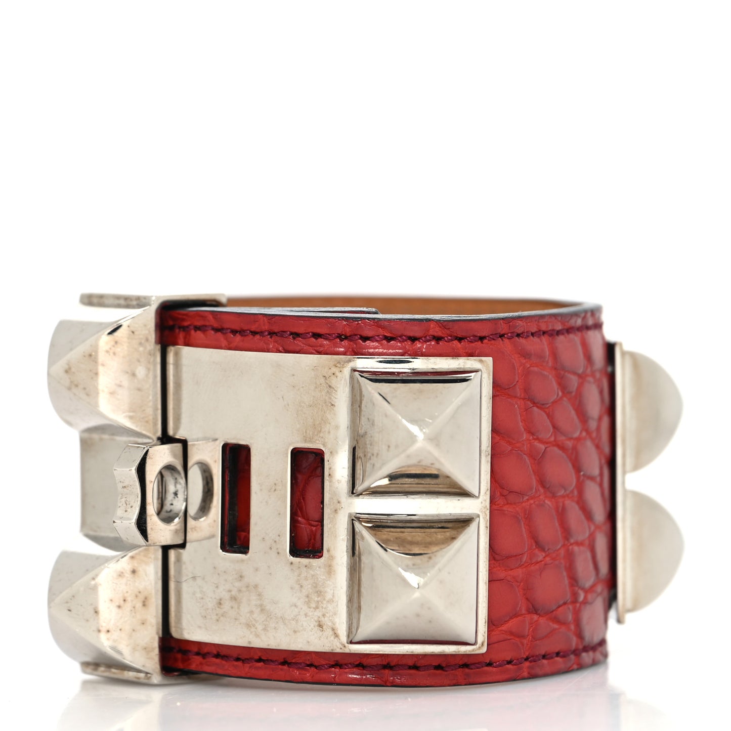 Shiny Alligator Collier De Chien CDC Bracelet S Geranium