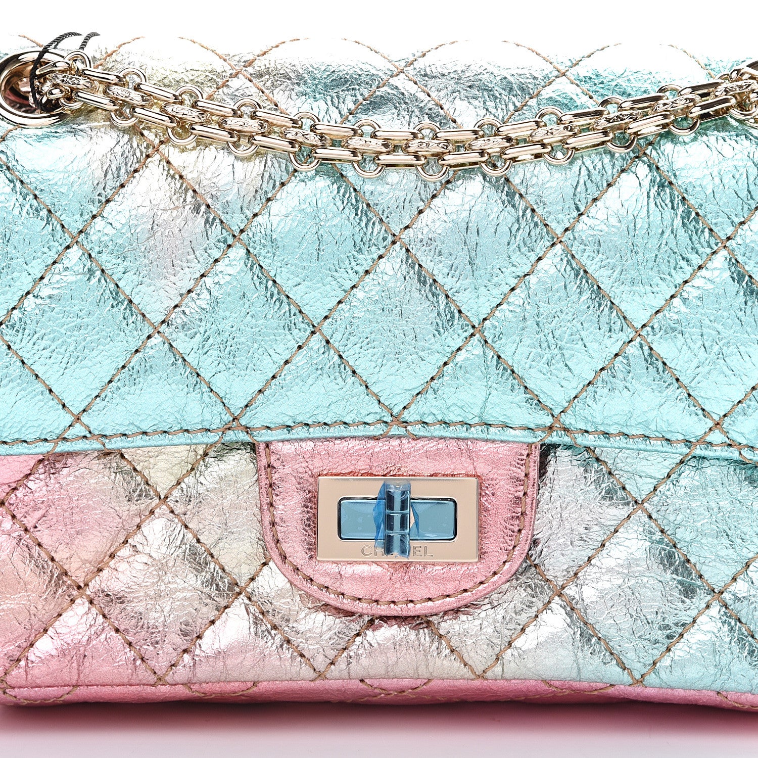 Chanel Metallic Goatskin Quilted Mini 2.55 Reissue Flap Multicolor 4 of 8