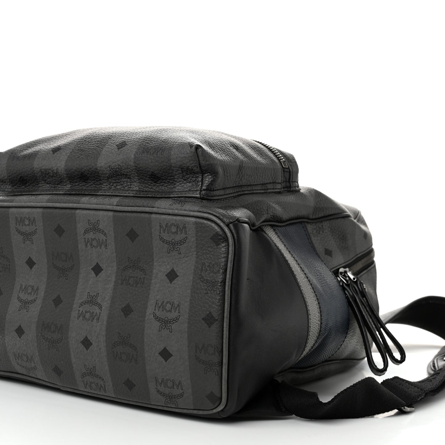 Striped Visetos Medium Stark Backpack Black Phantom Grey