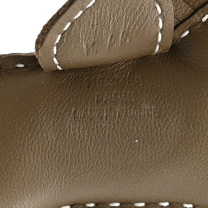 Hermes Milo Lambskin Grigri Rodeo Horse Bag Charm PM Etoupe 3 of 4