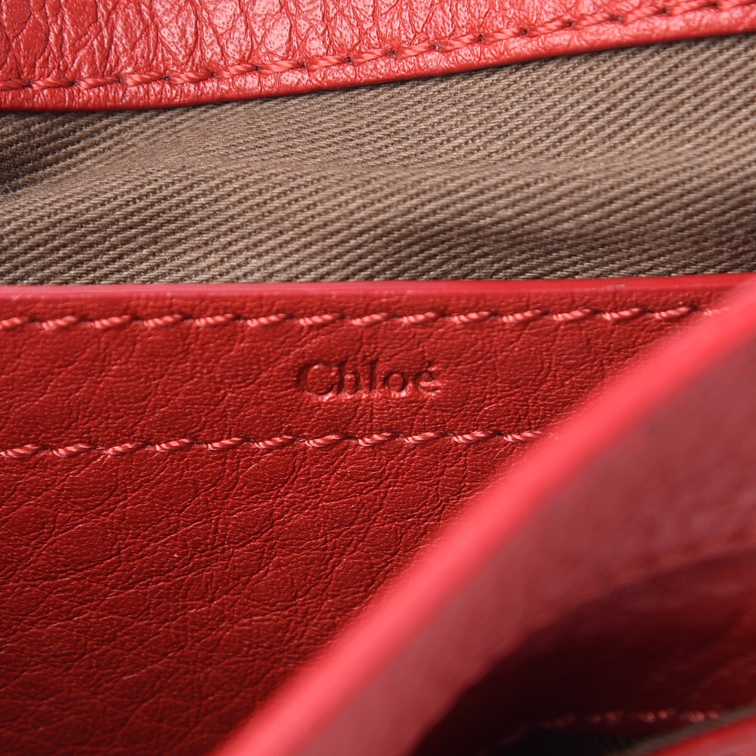 Chloe Calfskin Mini Marcie Round Crossbody Bag Red 6 of 10