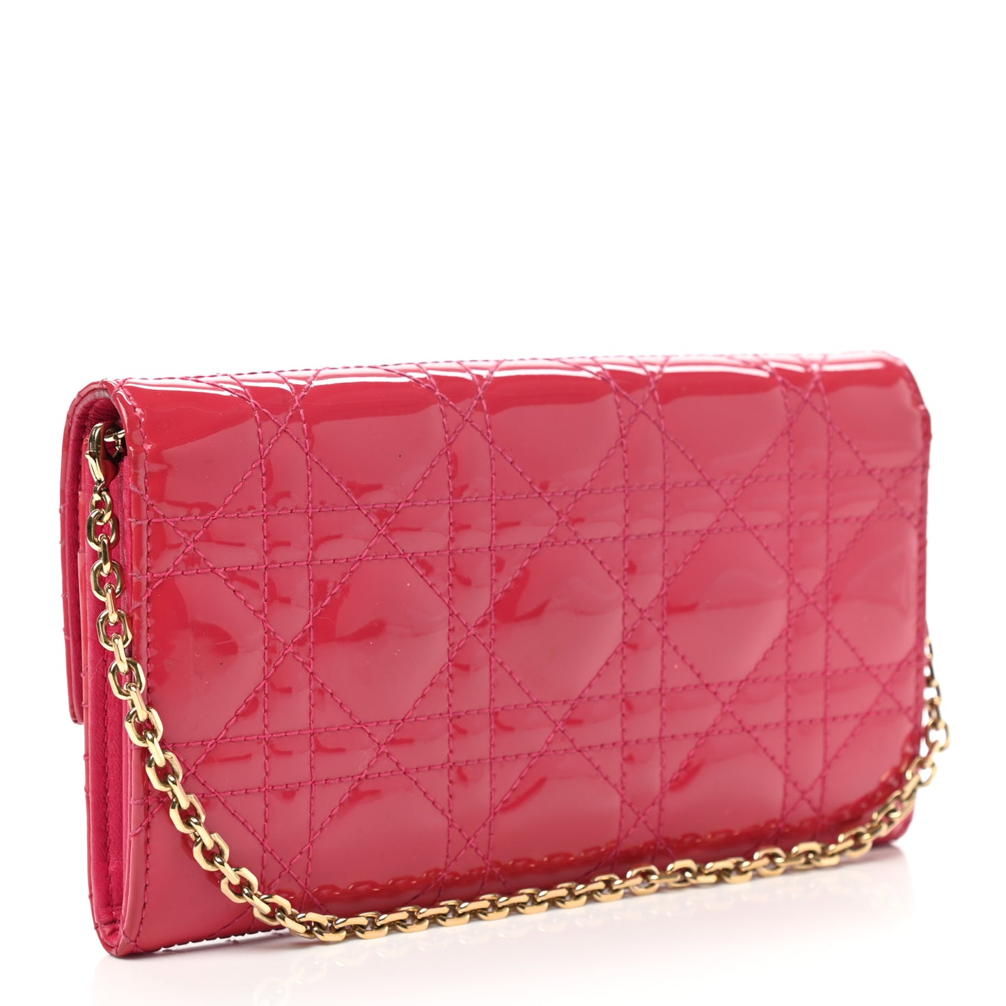 Patent Cannage Rendezvous Chain Wallet Fuchsia