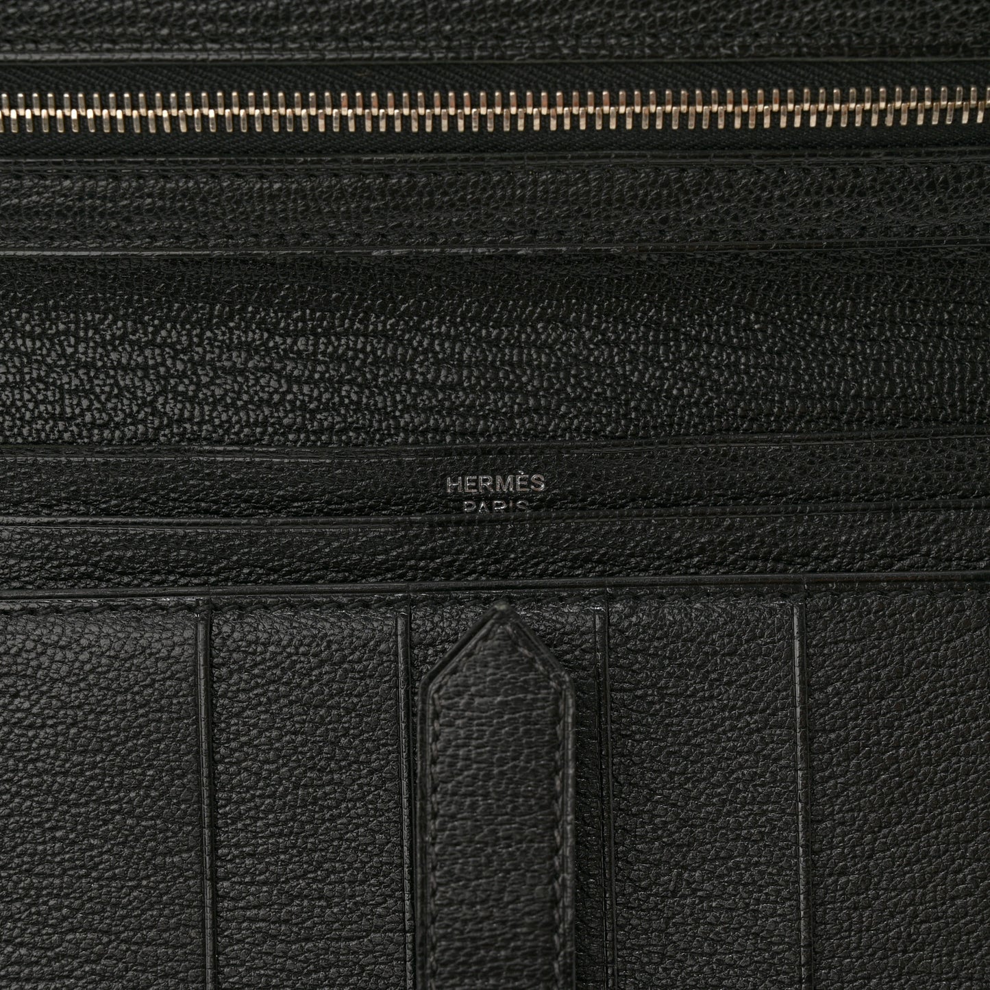 Chevre Mysore Bearn Gusset Wallet Black