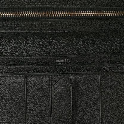 Hermes Chevre Mysore Bearn Gusset Wallet Black 6 of 11