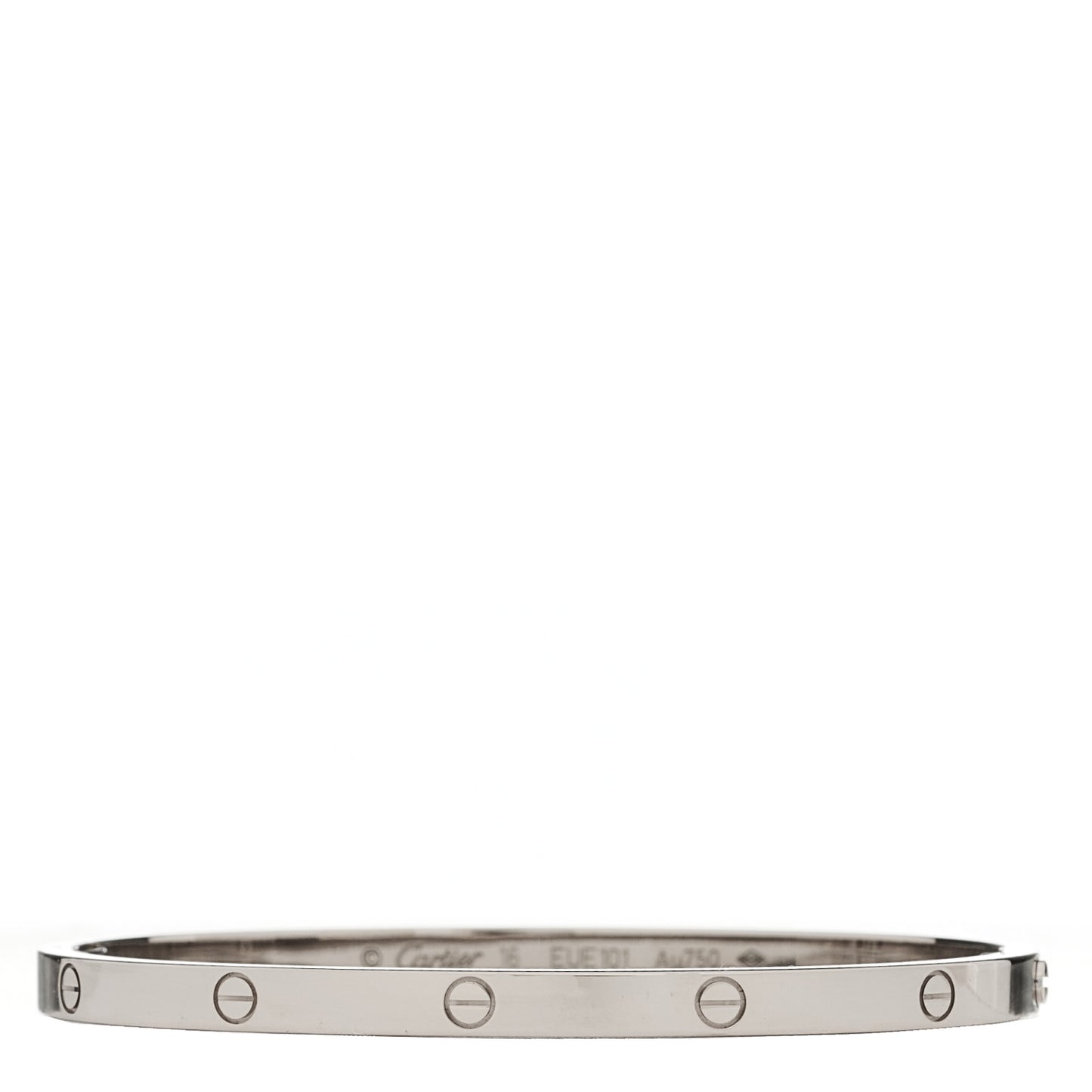 18K White Gold Small LOVE Bracelet 16