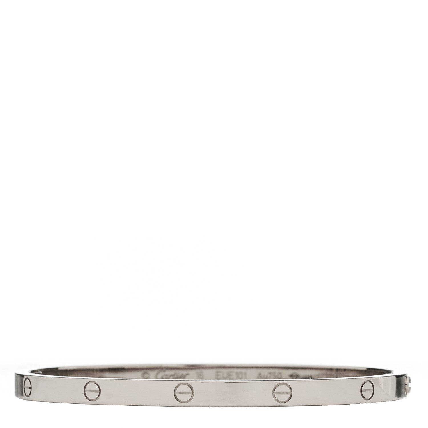 Cartier 18K White Gold Small LOVE Bracelet 16 1 of 7