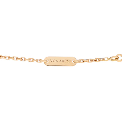 Van Cleef & Arpels 18K Yellow Gold Carnelian Vintage Alhambra Pendant Necklace 4 of 6