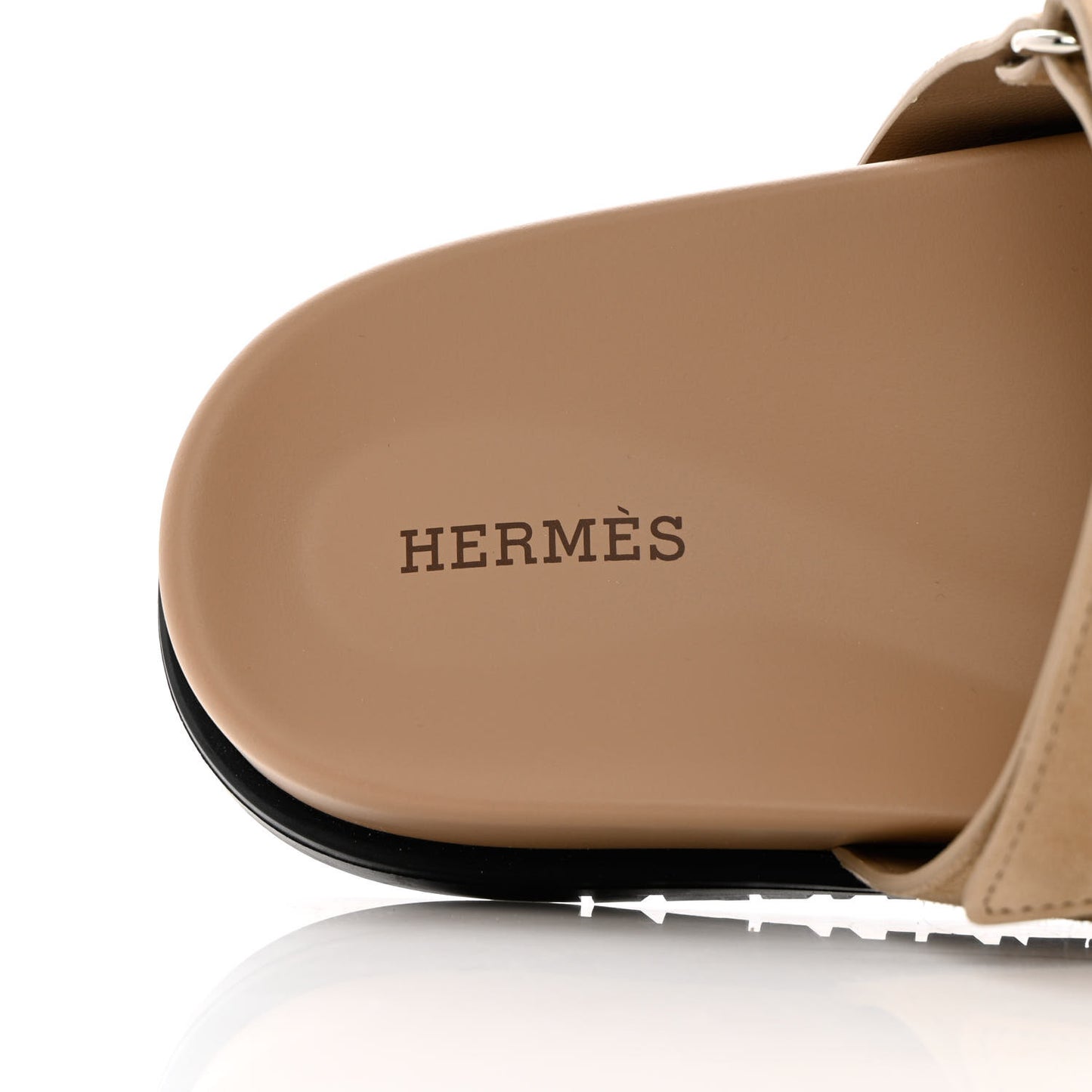 Suede Goatskin Womens Chypre Sandals 41 Beige Argile