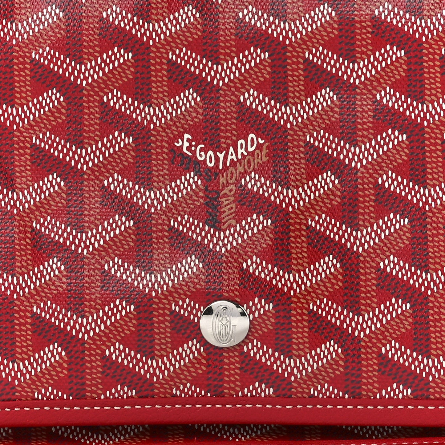Goyardine Plumet Wallet Clutch Red