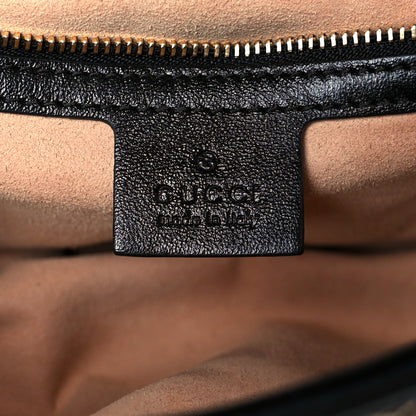 Gucci Monogram Matelasse Diagonal Small GG Marmont Shoulder Bag Beige Black 6 of 11
