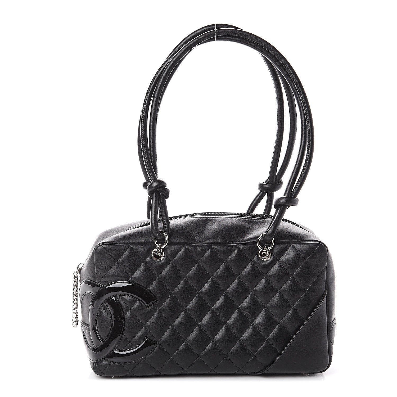 Chanel Calfskin Quilted Large Cambon Bowler Black 1 of 9