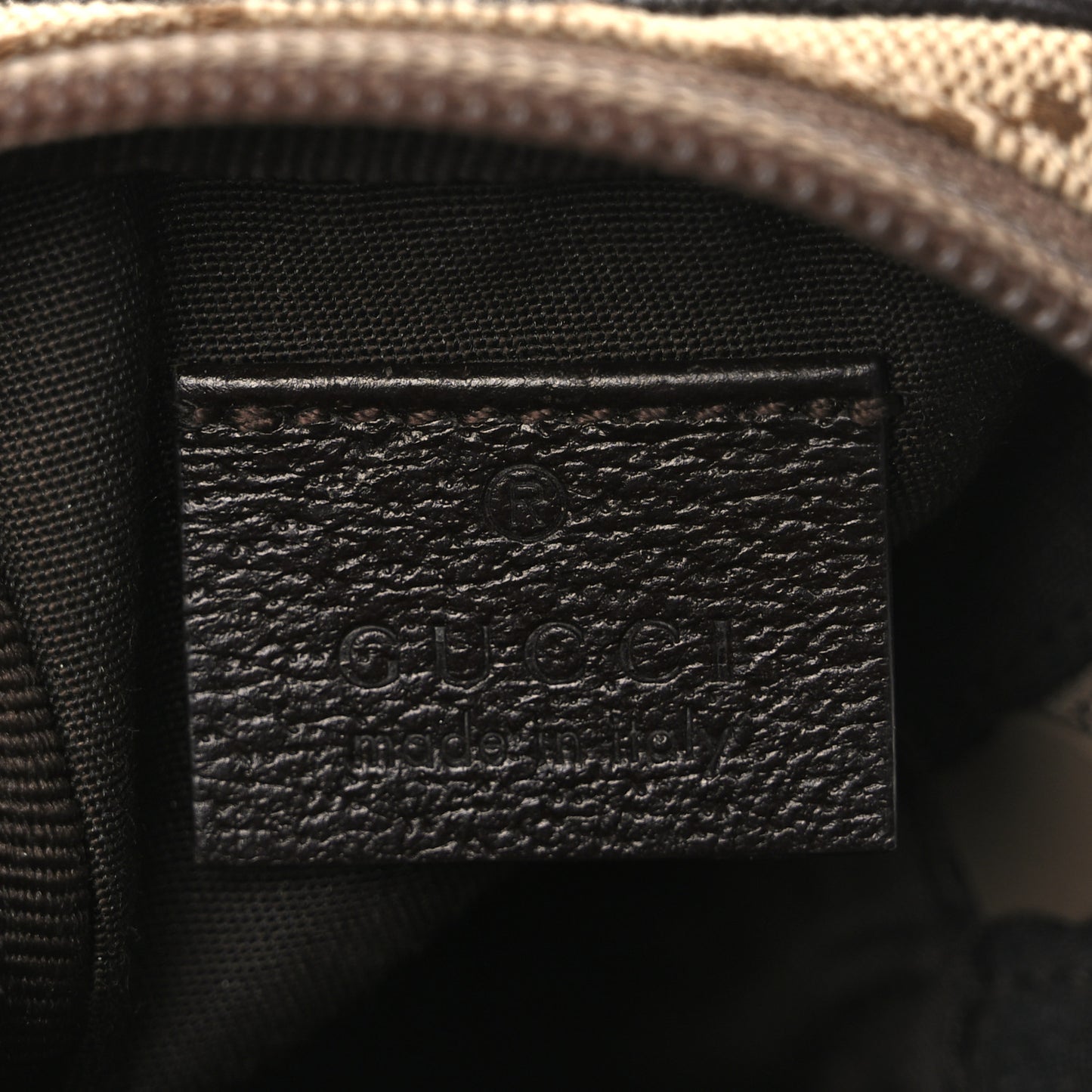 Monogram Mini Zip Pouch Beige